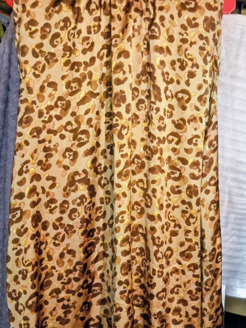 Rainbow Leopard-Print Ruffle neck Blouse